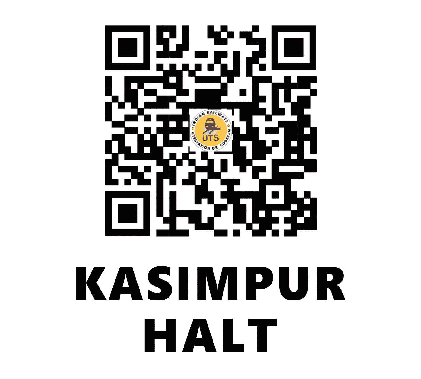 UTS QR Code for KASIMPUR HALT - KCJ (NR - UTTAR PRADESH)